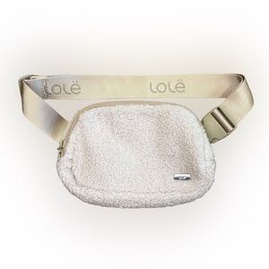 Lole Cream Sherpa Belt Bag